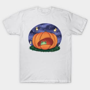 Spooky season frog in a pumpkin T-Shirt